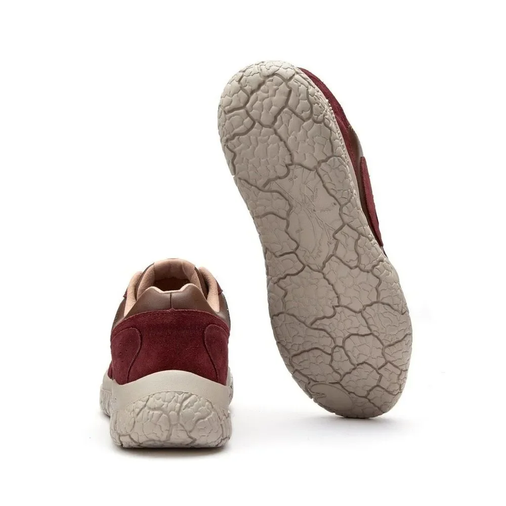UIN Men's Walking Shoes Casual Chunky Comfort Sneaker(Rubber Red Brown) 133